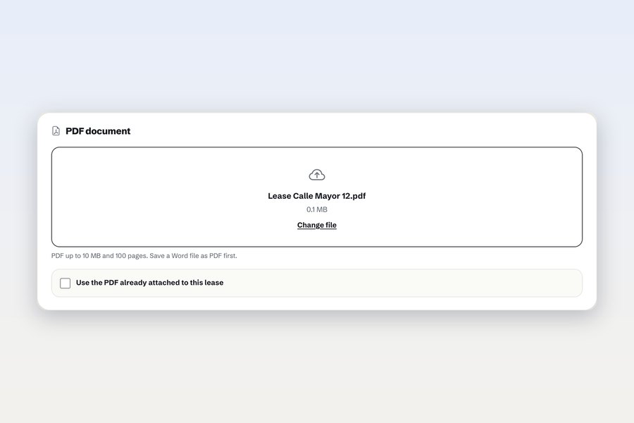Upload the contract